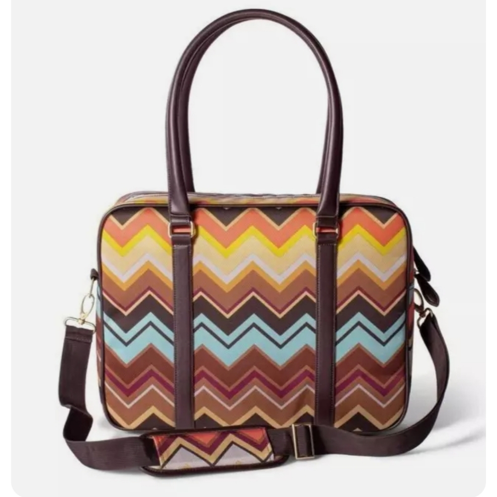 NWT Authentic MISSONI For Target Zig Zag Travel Messenger Shoulder Bag - Picture 1 of 10